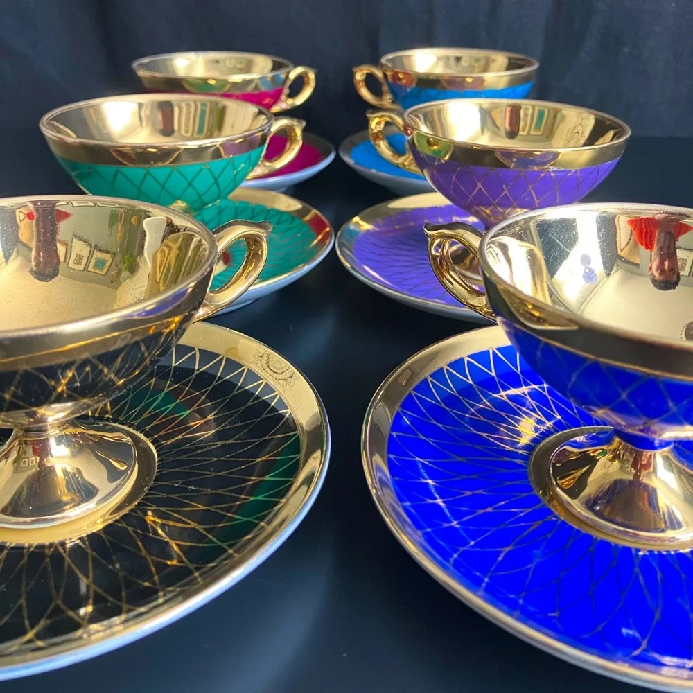 Dublin Fine China Coffee Cup and Saucer (Set of Six) - Picture 1 of 13